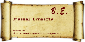 Brassai Erneszta névjegykártya